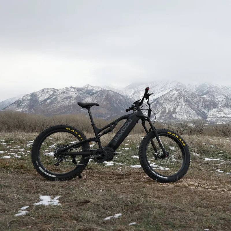Bakcou Scout Full Suspension Mid-Drive Fat Tire Electric Bike, 1000W