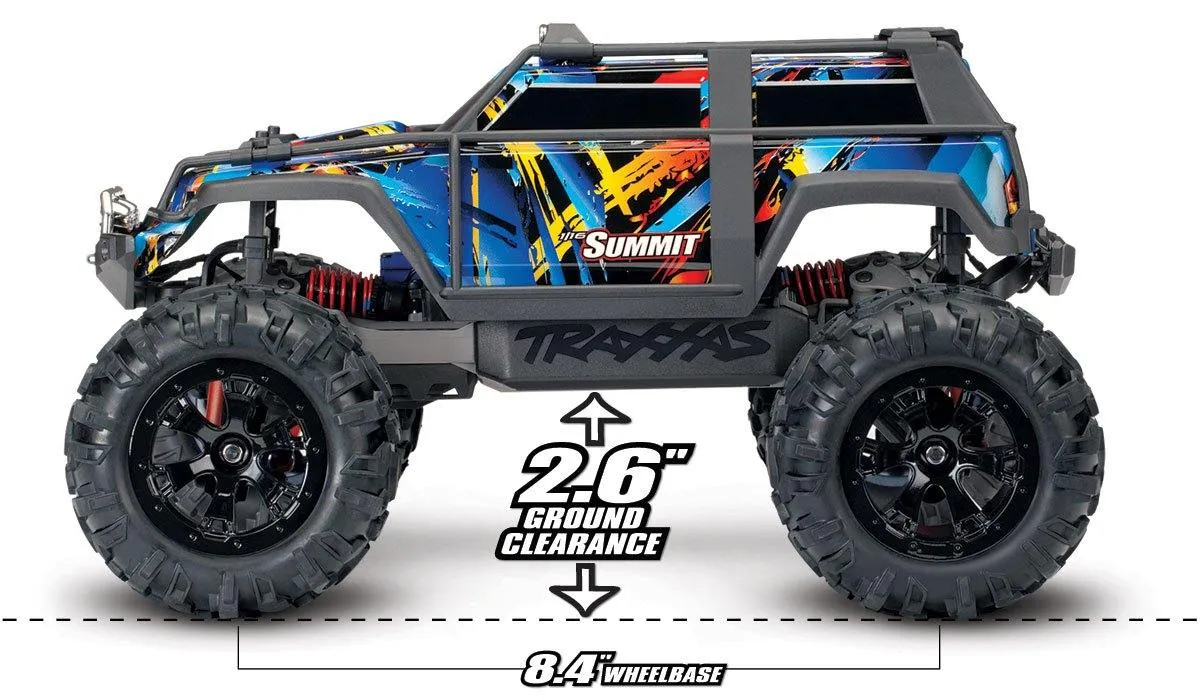 Traxxas 72054-5-RNR Summit: 116-Scale 4WD Electric Extreme Terrain Monster Truck with TQ 2.4GHz radio system