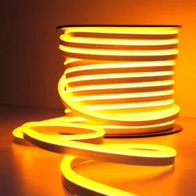 Yellow Neon Flex 220V 240V 8x16mm 120LEDs/m IP65 Waterproof with UK Plug